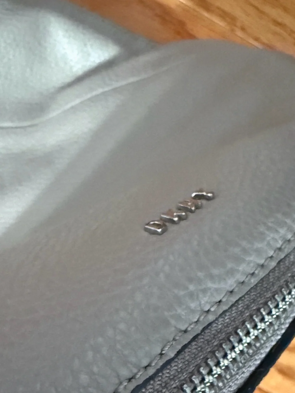 DKNY Taupe Leather Hobo Bag